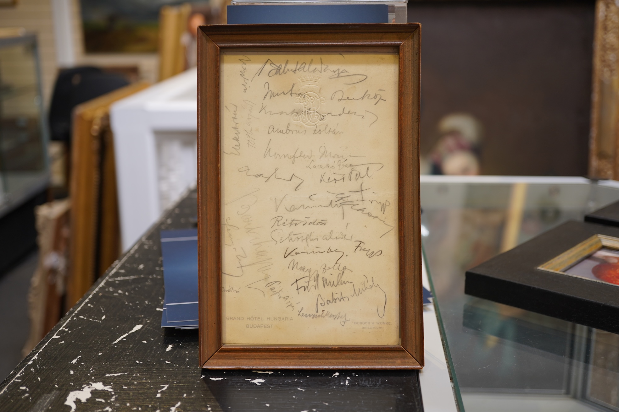 First World War Interest: A signed Grand Hotel Budapest Menu, January 9th 1917